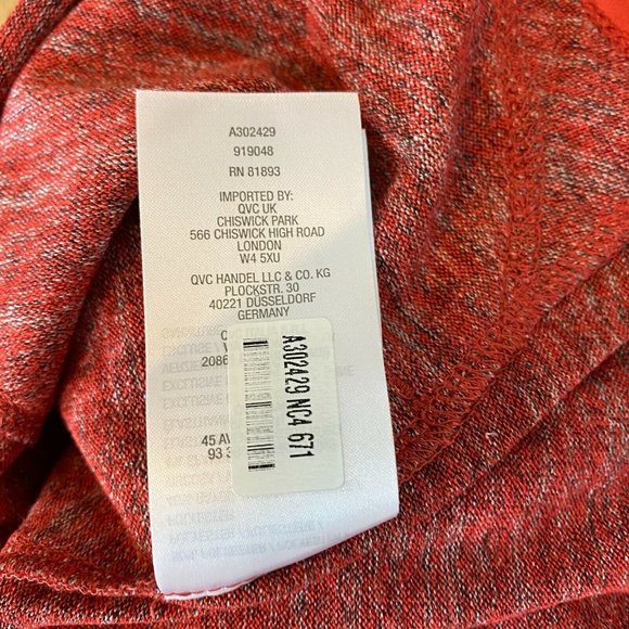 LOGO Lori Goldstein Space Dye Sweater Tank Top XS Sleeveless Guava Red A302429 - Picture 8 of 10